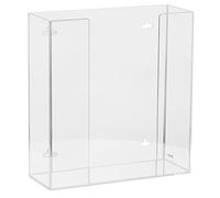 Kantek Wall Mounted Acrylic Glove Box Holder Dispenser, Double (2) Box Capacity, for Use in Food Service, Healthcare, Hospitals, Restaurants, 10.3" x 3.8" x 10.7", Clear