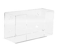Kantek Wall Mounted Acrylic Glove Box Holder Dispenser, Single Box Capacity, for Use in Food Service, Healthcare, Hospitals, Restaurants, 10.3" x 3.8" x 5.3", Clear