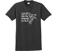 kanten The It Crowd I Came Here to Drink Milk and Kick Ass! Inspired Comedy Tshirt Black L