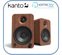 Kanto Audio YU4 - Active Powered Bookshelf Desktop Speakers - Walnut
