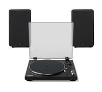 Kanto OBI3 Turntable with AVCOM Active Speakers Matte Black
