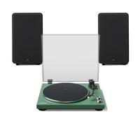 Kanto OBI3 Turntable with AVCOM Active Speakers Matte Green