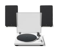 Kanto OBI3 Turntable with AVCOM Active Speakers Matte White