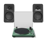 Kanto OBI3 Turntable with Kanto Ora Speakers Matte Green