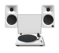 Kanto OBI3 Turntable with Kanto Ora Speakers Matte White
