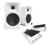 Kanto ORA4 with S4W Tilted Speaker Stands White