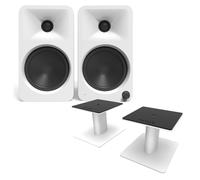 Kanto ORA4 140W Powered Reference Speakers with Bluetooth 5.0 and USB-C Input | 4” Woofers | Bi-Amplified | Reference Quality Sound | Pair | White