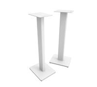 Kanto ST28 28” Universal Floor Speaker Stands for Bookshelf Speakers up to 30 lbs | Improved Sound | Hidden Cable Management | Timeless Design | Pair | White w/White MDF Base
