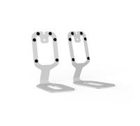 Kanto SU2 Rear-Mounted Desktop Speaker Stands for Uki and Ora | Elevated and Angled to Improve Sound | ¼-20 Thread | Holds 3.1 lbs | Pair | White
