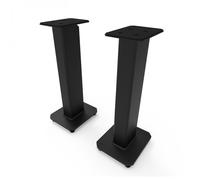 Kanto SX26 Universal Fillable Speaker Floor Stands for Bookshelf Speakers | 26" Tall | Adjustable Isolation Feet | Dedicated Cable Channel | Two Sizes Top Plate | Fill Bags Incl. | Black | Pair