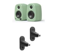 Kanto UKI 100W Bluetooth Desktop Speakers With SPW3 Universal Speaker Wall Mount Green