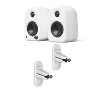 Kanto UKI 100W Bluetooth Desktop Speakers With SPW3 Universal Speaker Wall Mount White