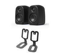 Kanto UKI 100W Bluetooth Speakers with Kanto SU2 Desktop Speaker Stands Black