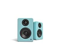 Kanto YU2GT PC Gaming Desktop Speakers | 3" Composite Drivers | 3/4" Silk Dome Tweeter | Class D Amplifier | 100 Watts | Built-in USB DAC | Subwoofer Output | Pair | Gloss Teal