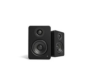 Kanto YU2MB PC Gaming Desktop Speakers | 3" Composite Drivers | 3/4" Silk Dome Tweeter | Class D Amplifier | 100 Watts | Built-in USB DAC | Subwoofer Output | Pair | Matte Black