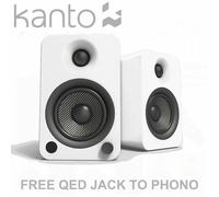 KANTO YU4 Active Bookshelf Speakers Powered Bluetooth Studio Phono Pre-Amp 140W