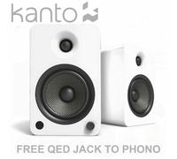 KANTO YU6 Active Bookshelf Speakers 200W Powered Bluetooth Studio Phono Pre-Amp