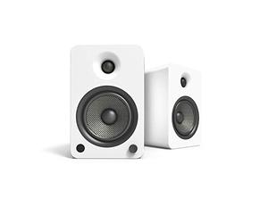 Kanto YU6MW Powered Bookshelf Speakers with Bluetooth and Phono Preamp | 5.25" Kevlar Driver | 200W Peak Power | Pair | Matte White