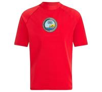 Kanu Surf Boys' Paradise UPF 50 Sun Protective Rashguard Swim Rash Guard Shirt, Calf Red, 8, Calf Red, 8