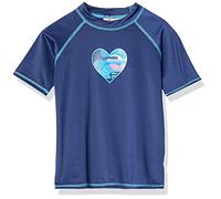 Kanu Surf Girls' Karlie Rash Guard UPF 50+ Sun Protection Short Sleeve Swim Shirt, Erin Navy, 18-20