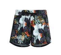 Kanu Surf Women's Darren Swim UPF 50+ Quick-Dry Stretch Gym Shorts 2 Side Back Zipper Pocket, Miranda Black/Sunset, 6