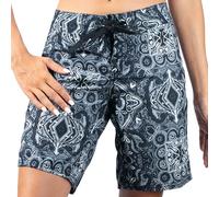 Kanu Surf Women's Hayley UPF 50+ Active Printed Swim and Workout Board Short, Black, 14