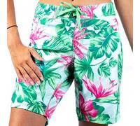 Kanu Surf Women's Hayley UPF 50+ Active Printed Swim and Workout Board Short, Green, 10