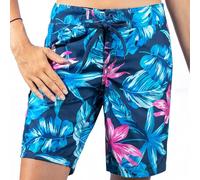 Kanu Surf Women's Hayley UPF 50+ Active Printed Swim and Workout Board Short, Navy, 8