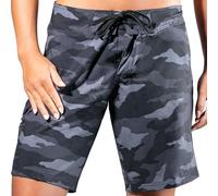Kanu Surf Women's Marina Solid Stretch Boardshort Board Shorts, Beach Camo Black, 10