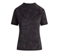 Kanu Surf Women's Marina UPF 50+ Short Sleeved Active Rashguard & Workout Top Rash Guard Shirt, Veronica Black, Medium