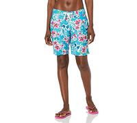 Kanu Surf Women's Oceanside UPF 50+ Active Swim Board Short (Reg & Plus Sizes), Katya Aqua/Pink, 10
