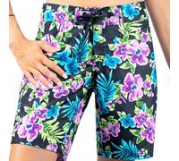 Kanu Surf Women's Oceanside UPF 50+ Active Swim Board Short (Reg & Plus Sizes), Katya Black/Blue, 10
