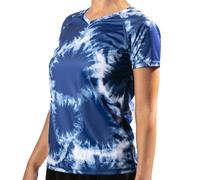 Kanu Surf Women's Standard UPF 50+ Short Sleeved Active Swim Shirt Rashguard & Workout Top, Beach Girl Navy, Medium
