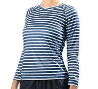 Kanu Surf Women's UPF 50+ Long Sleeve Active Swim Tee & Workout Top, Navy, Large