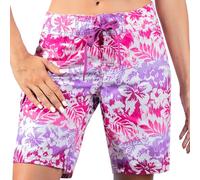 Kanu Surf Women's UPF 50+ Quick Dry Active Prints III Swim Boardshort, Pink/Purple, 14