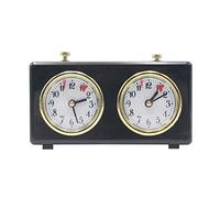 KANUBI Professional Wooden Mechanical Chess Clock Countdown Timer 2 Settings Black