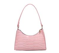 KANUBI Y2k Bag, Shoulder Bags, Handbags, Clutches, Wallets Under Arms, Shoulder Bags, All-Match Shoulder Bag for Women's Handbags, Made of Powder Leather with Crocodile Pattern, pink