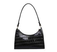 KANUBI Y2k Bag, Shoulder Bags, Handbags, Clutches, Wallets Under Arms, Shoulder Bags, All-Match Shoulder Bag for Women's Handbags, Made of Powder Leather with Crocodile Pattern, black, A