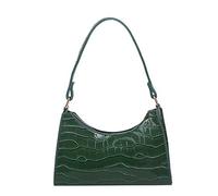 KANUBI Y2k Bag, Shoulder Bags, Handbags, Clutches, Wallets Under Arms, Shoulder Bags, All-Match Shoulder Bag for Women's Handbags, Made of Powder Leather with Crocodile Pattern, Green