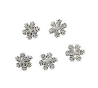 KANXINR 5 Pcs Snowflake Hair Clips，Sparkly Rhinestone Pearl Hairpin，Christmas Sparkly Pins Accessories，Metal Alligator Hair Clips