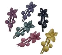 KANXINR 6 Pcs Flower hair clip, women's back of the head clip, duckbill claw clip, suitable for thick hair clip styling