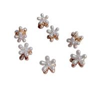KANXINR 7 Pcs Pearl Small Claw Clips Handmade Bangs Clip Ladies and Girls' Hair Accessories Hairpin