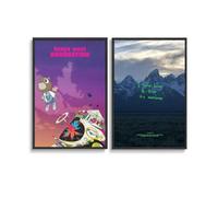 Kanye Album Cover Poster West Ye Art Graduation Poster for Room, Aesthetic Canvas Wall Art, Bedroom Decor Poster, 12 x 18 inches (30 x 45 cm), Pack of 2