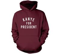Kanye for President Unisex Hoodie - Maroon X-Large