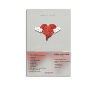 Kanye Poster West 808s & Heartbreak Canvas Album Cover Limited Edition Posters Wall Art Print Aesthetic Living Room Decor Painting Poster for Home Office Decorations 12x18inch(30x45cm)