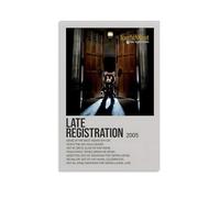 Kanye Poster West Poster Late Regitration Album Posters Canvas Print Aesthetic Wall Art Modern Home Decor for Bedroom Living Room12x18inch(30x45cm) Unframe-style