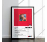 Kanye West Album Poster - Graduation, My Beautiful Dark Twisted Fantasy, The College Dropout & Late Registration - Music Wall Art Print - A4 or A3 (My Beautiful Dark Twisted Fantasy, A3 Unframed)
