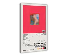 Kanye West My Beautiful Dark Twisted Fantasy Cover Posters Music Poster Canvas Wall Art Room Aesthetic Christmas Gifts Frame 08x12inch(20x30cm)