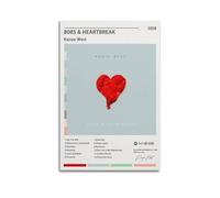 Kanye West Poster 808s & Heartbreak Album Cover Canvas Wall Art Decor Living Room Modern Family Bedroom 24x36inch(60x90cm) Unframe-style