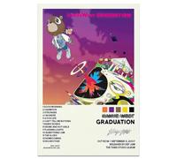 Kanye West Poster Graduation Album Cover Posters Music Canvas Wall Art Print Graduation Kanye West Paintings Music Art Picture Modern Bedroom Wall Decor Posters for Room Aesthetic Unframe 12x18inch